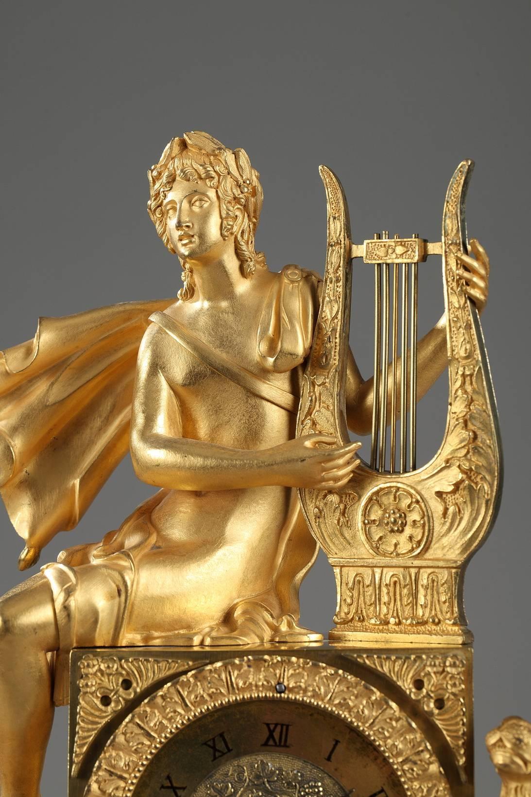 Restauration Ormolu Clock Orpheus and Eurydice In Good Condition In Paris, FR