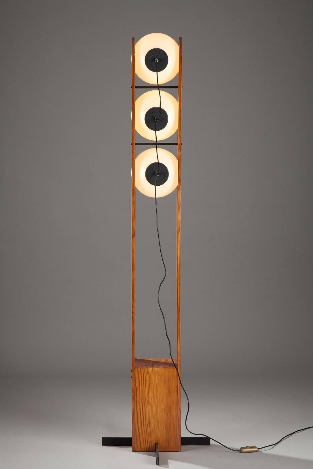 French Chalet Floor Lamp in the Style of Charlotte Perriand for Les Arcs
