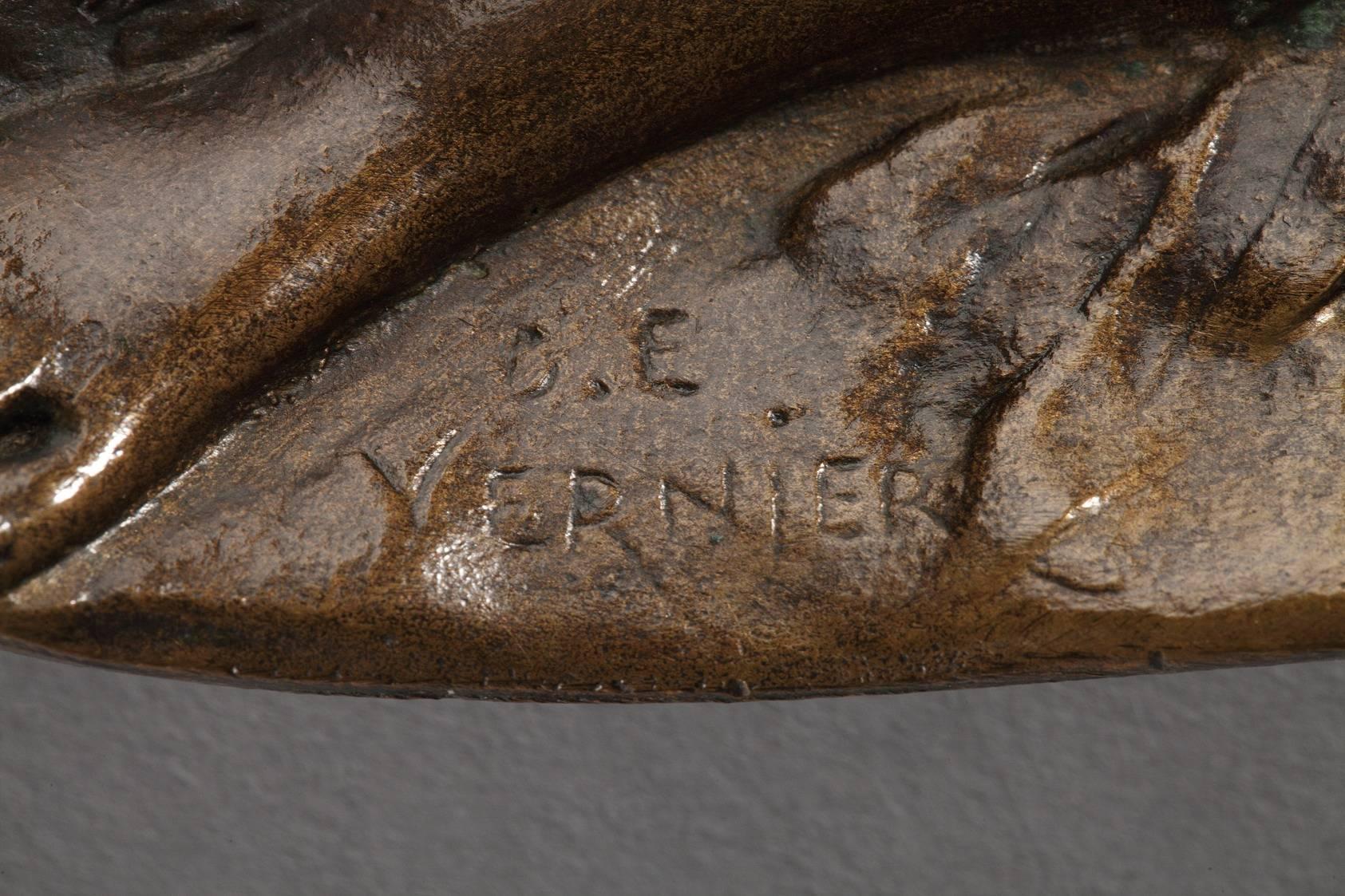Art Nouveau Bronze Tray by Émile Vernier 1