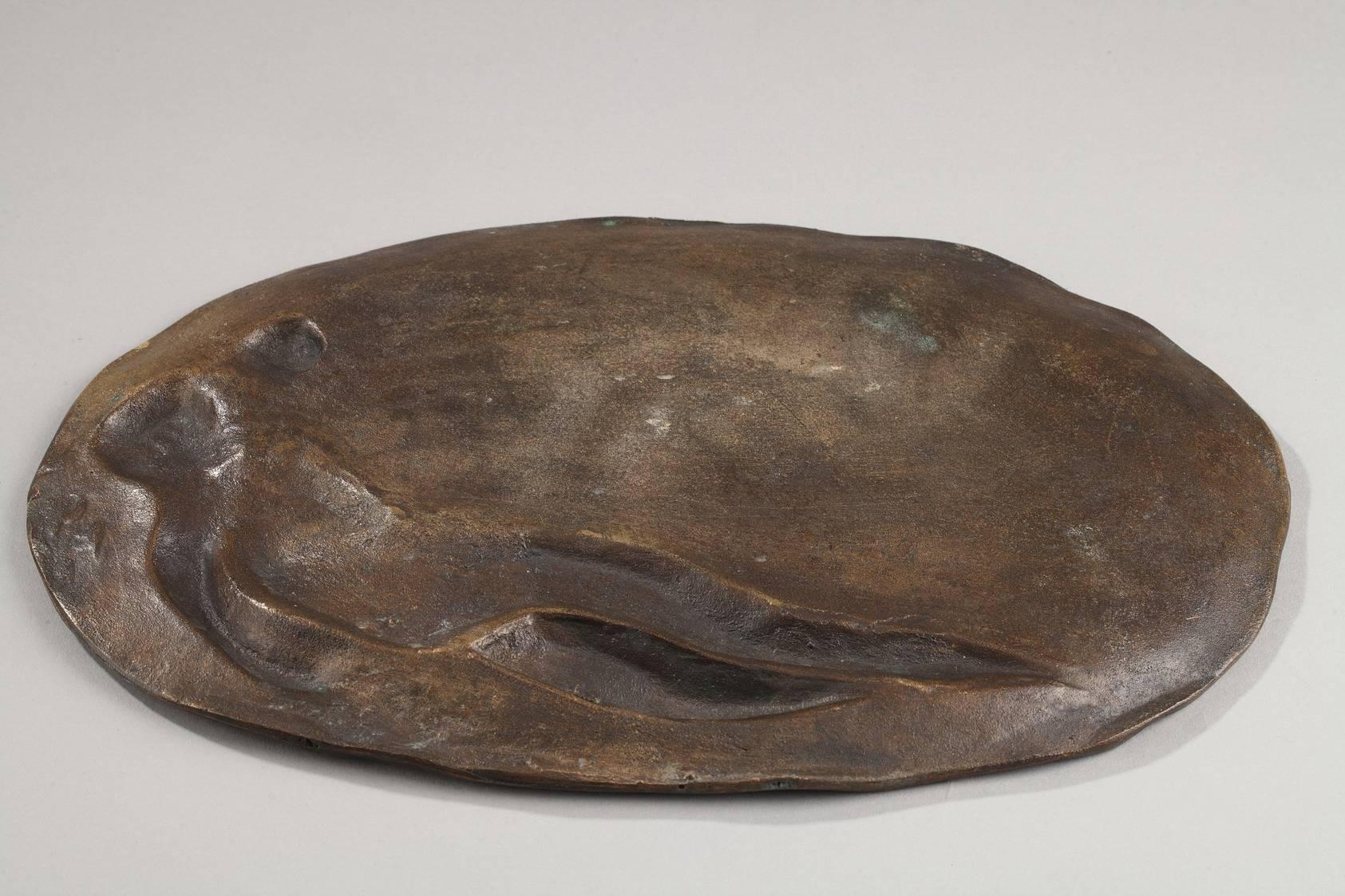 antique bronze tray