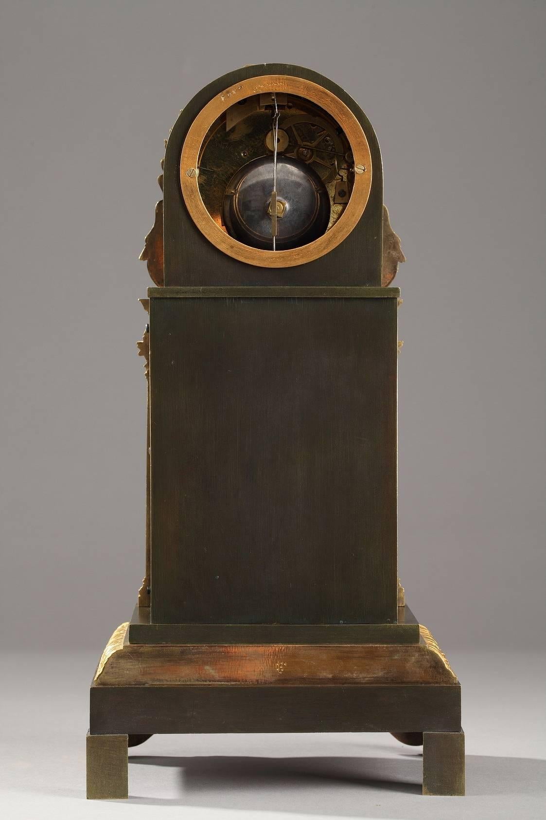Gilt and Patinated Bronze Mantel Clock--Empire Period 3