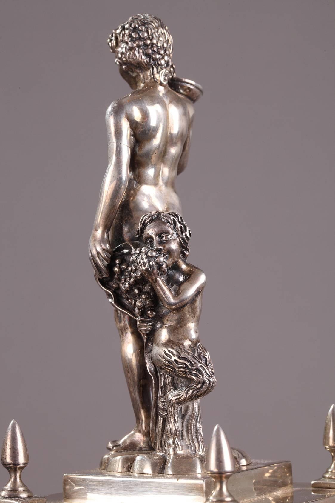Late 19th Century 19th Century Bacchus and Satyr Mantel Clock