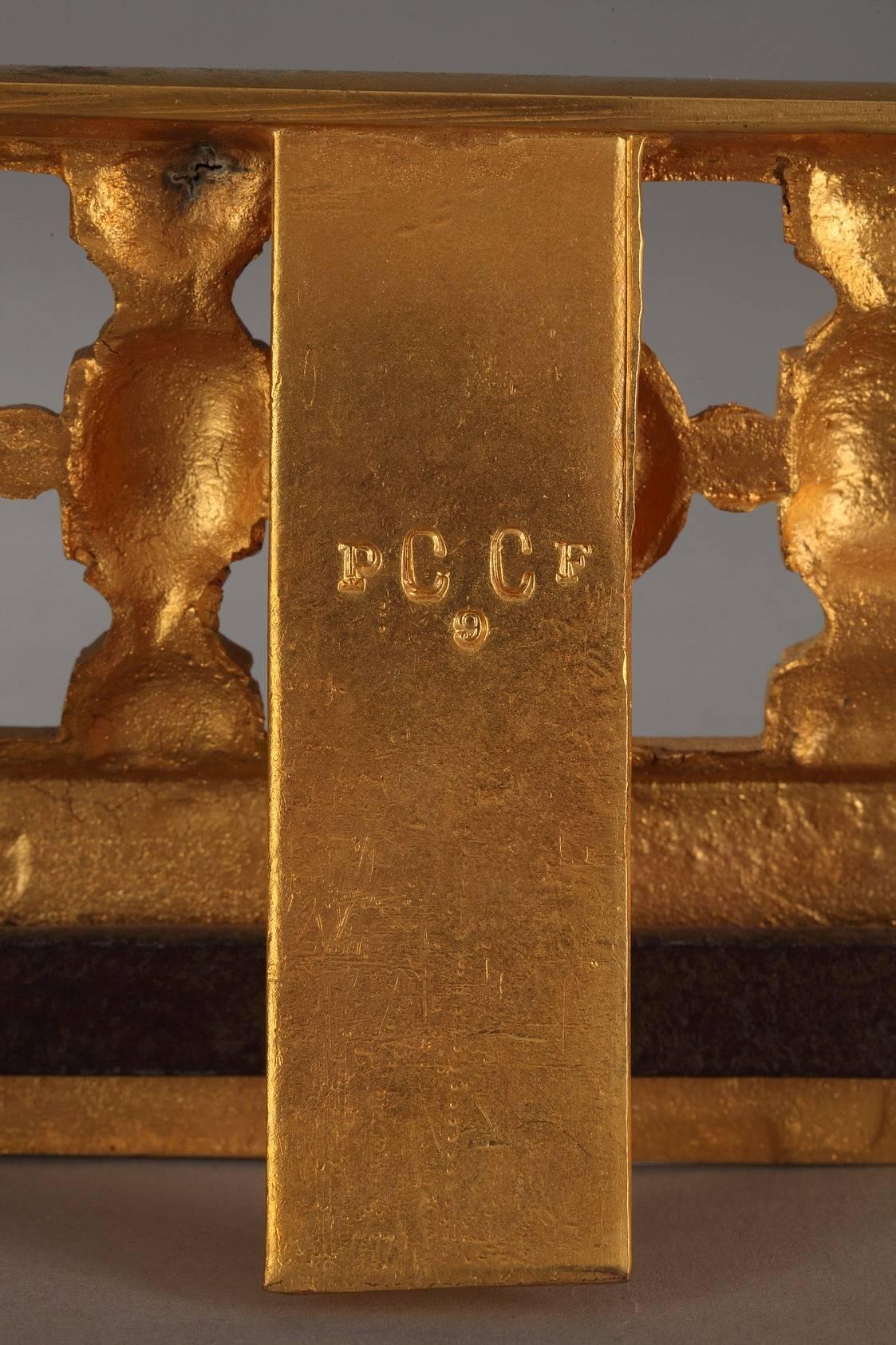 Gilt Bronze Fireplace Fender in Louis XVI Style 3