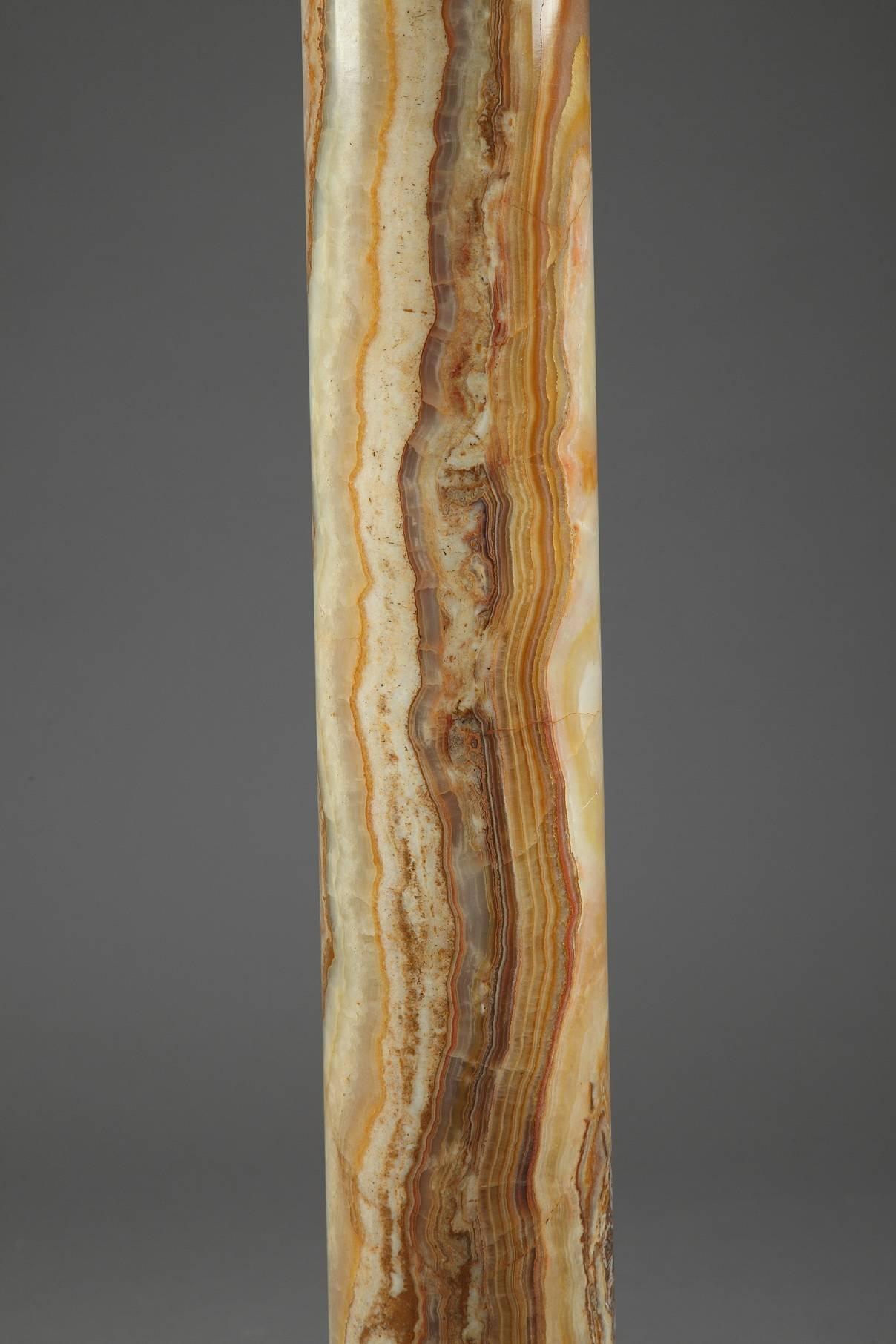 19th Century Onyx and Ormolu Column In Good Condition In Paris, FR