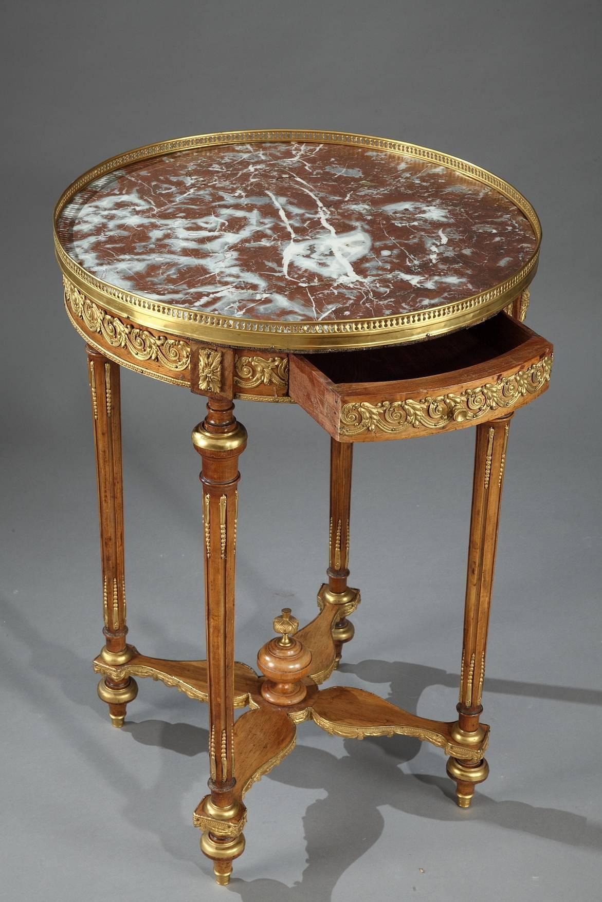 Louis XVI-Style Gueridon Table in Adam Weisweiler Taste In Good Condition In Paris, FR