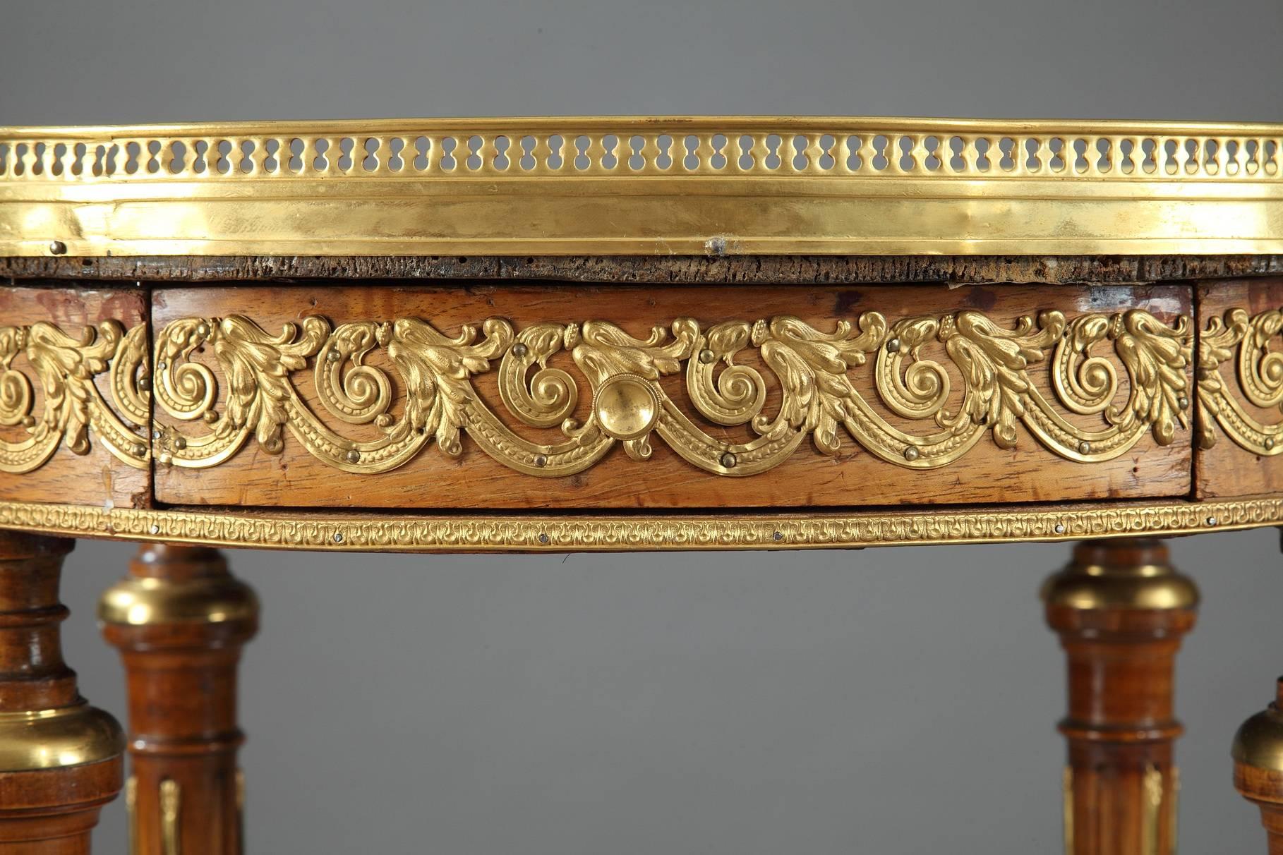 19th Century Louis XVI-Style Gueridon Table in Adam Weisweiler Taste