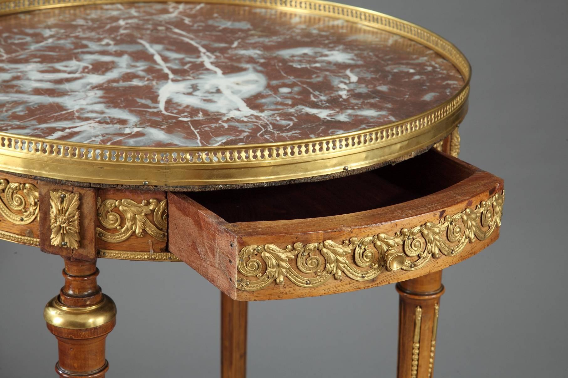 Louis XVI-Style Gueridon Table in Adam Weisweiler Taste 1
