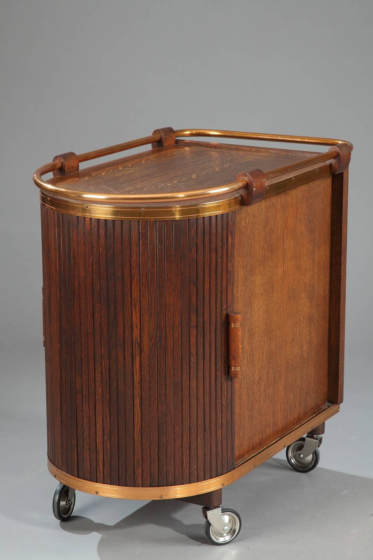 small bar cart with doors