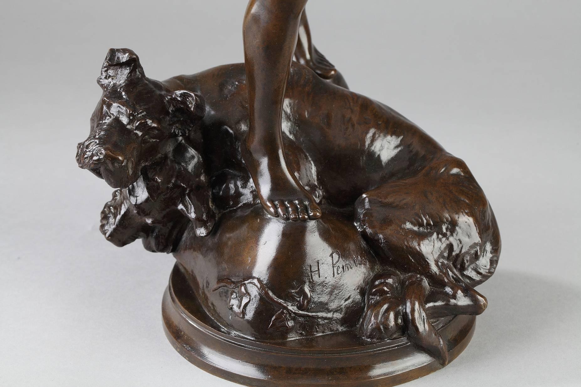 Patinated  19th Century Bronze Sculpture 