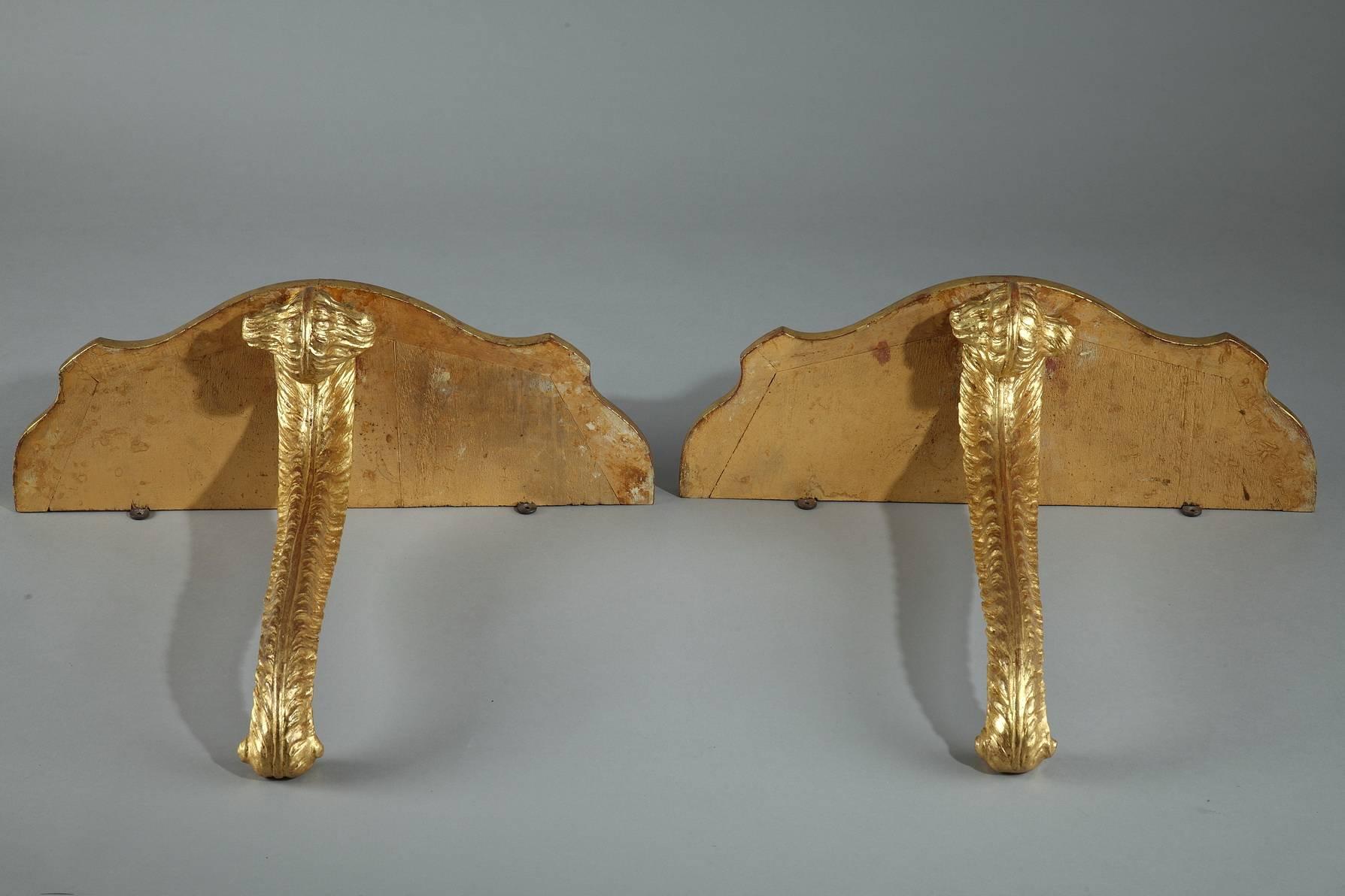 Pair of Small Giltwood Consoles 1