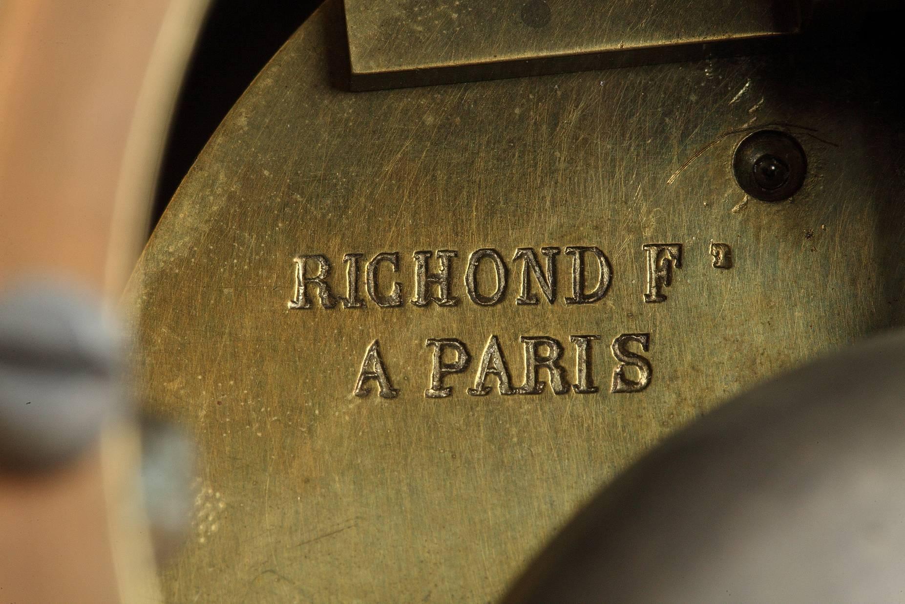 French Napoleon III Gilt Bronze and Porcelain Mantel Clock