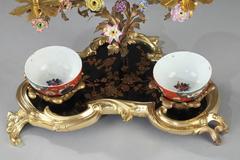 19th Century Inkwell and Candlestick in Louis XV Style