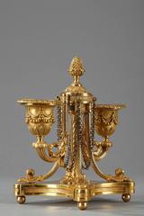 Pair of 19th Century Gilt Bronze Candlesticks in Louis XVI Style