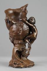 Pair of 19th Century Vases Sculpted by Auguste Moreau