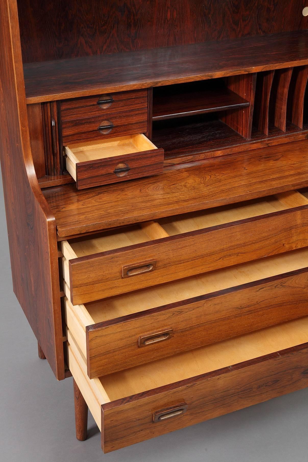 Danish 20th Century Rosewood Bookcase by Johannes Sorth