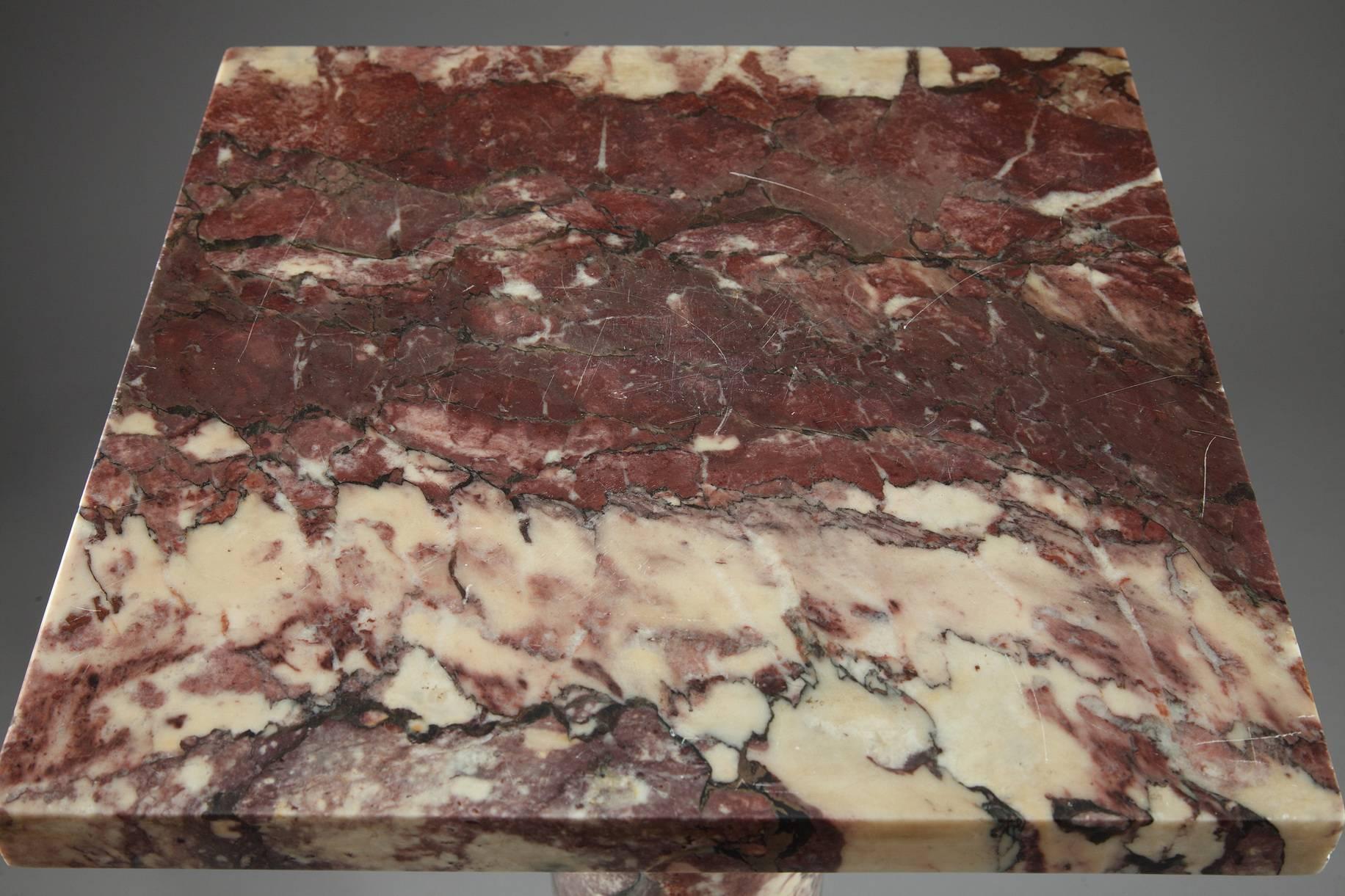 Red Griotte Marble Column 19th Century 1