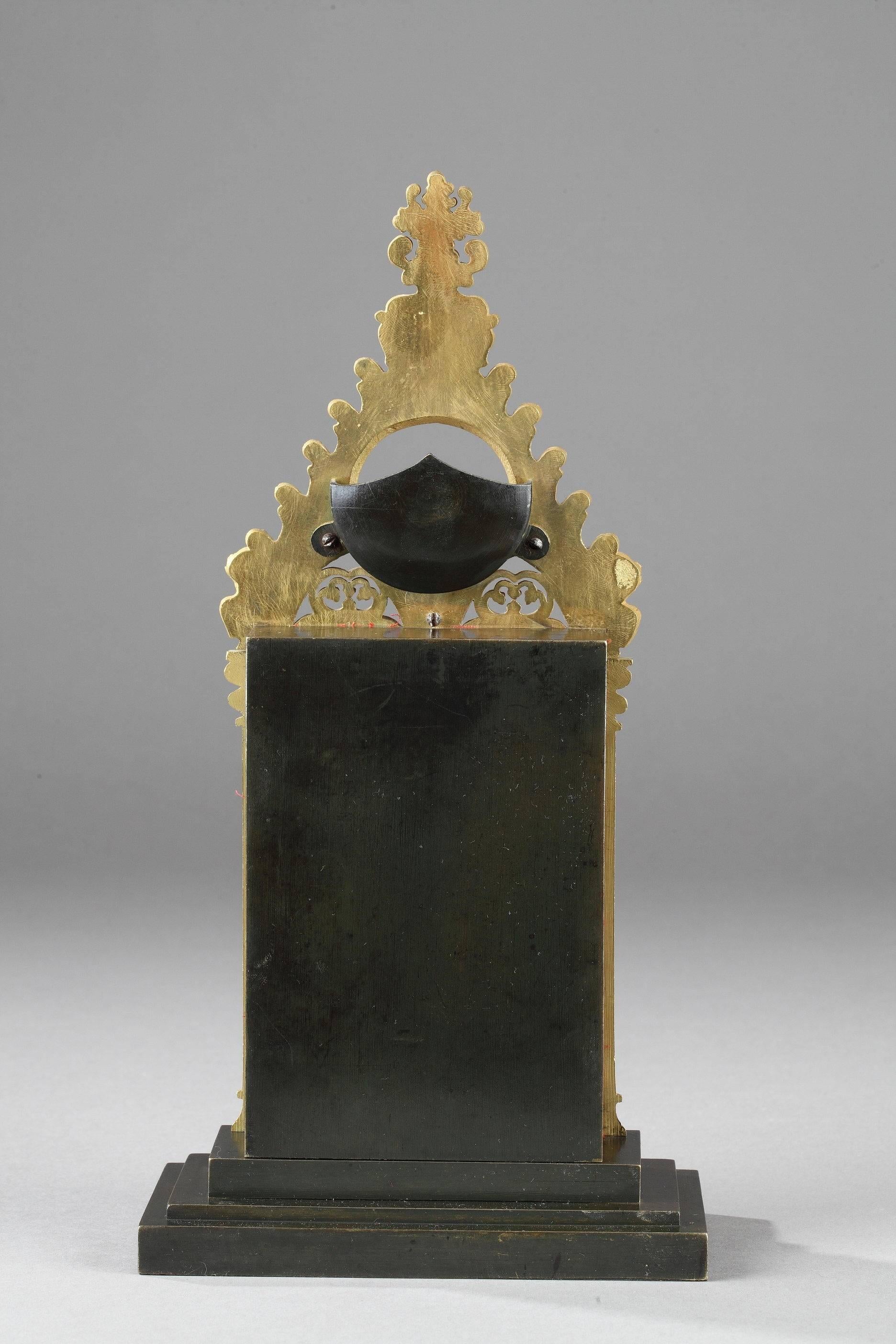 Bronze Early 19th Century Restoration Neo-Gothic Pocket Watch Stand