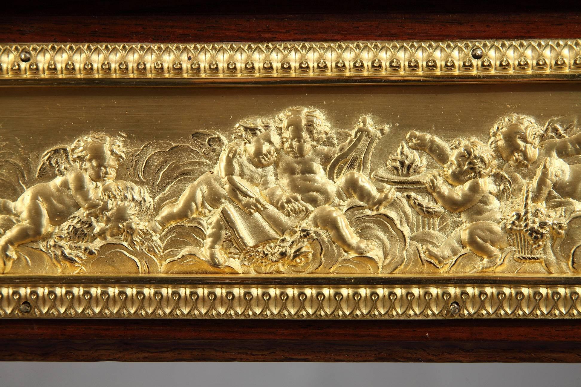 French Marquetry Rolltop Desk after One Commissioned by Marie-Antoinette to Riesener