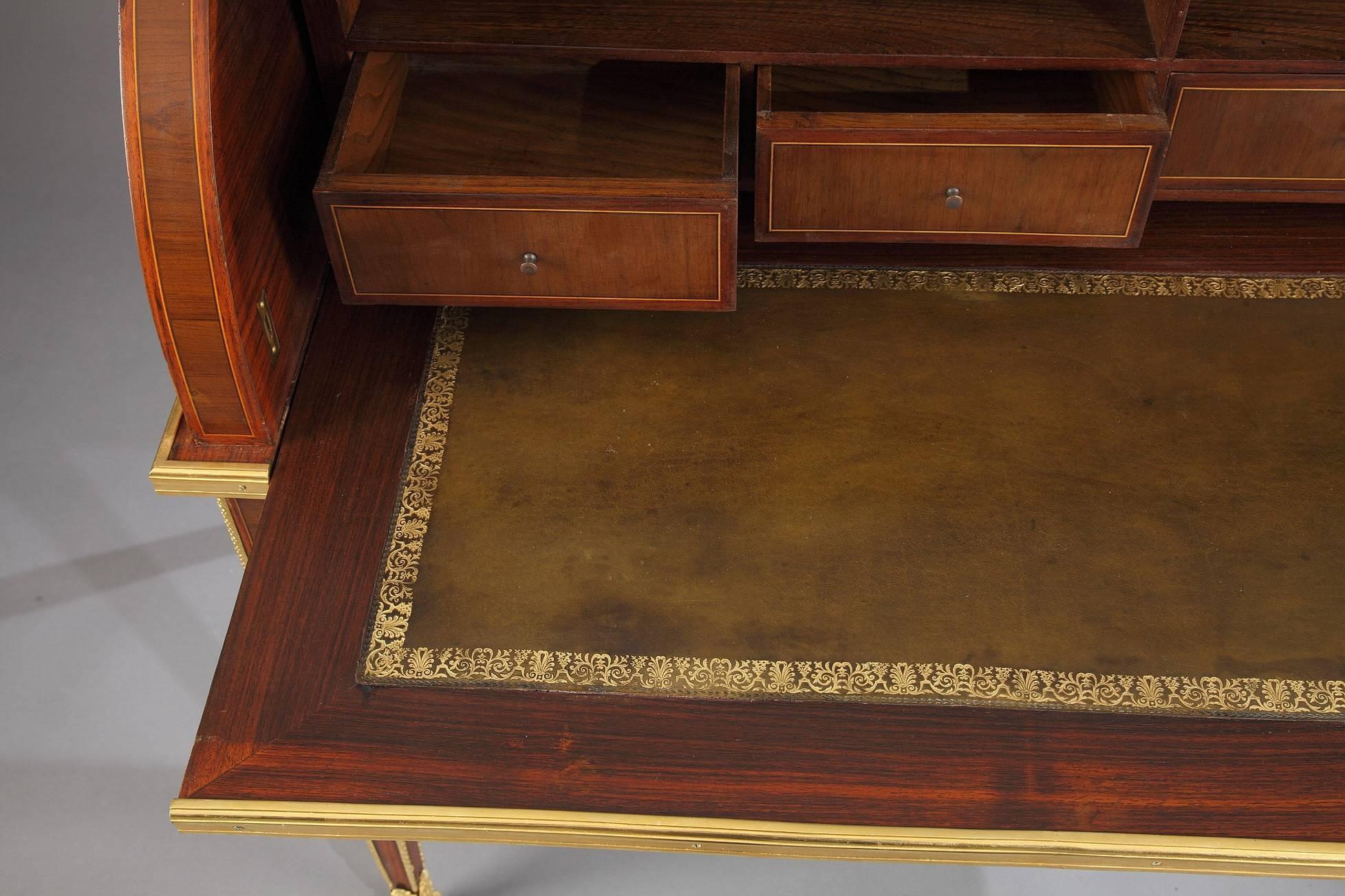Louis XVI Marquetry Rolltop Desk after One Commissioned by Marie-Antoinette to Riesener