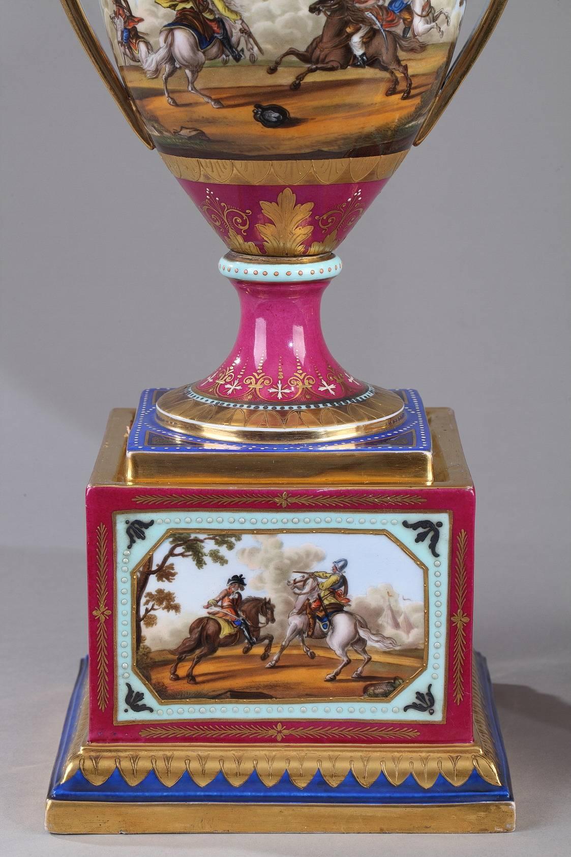 19th Century Pair of Vienna Porcelain Vases 5
