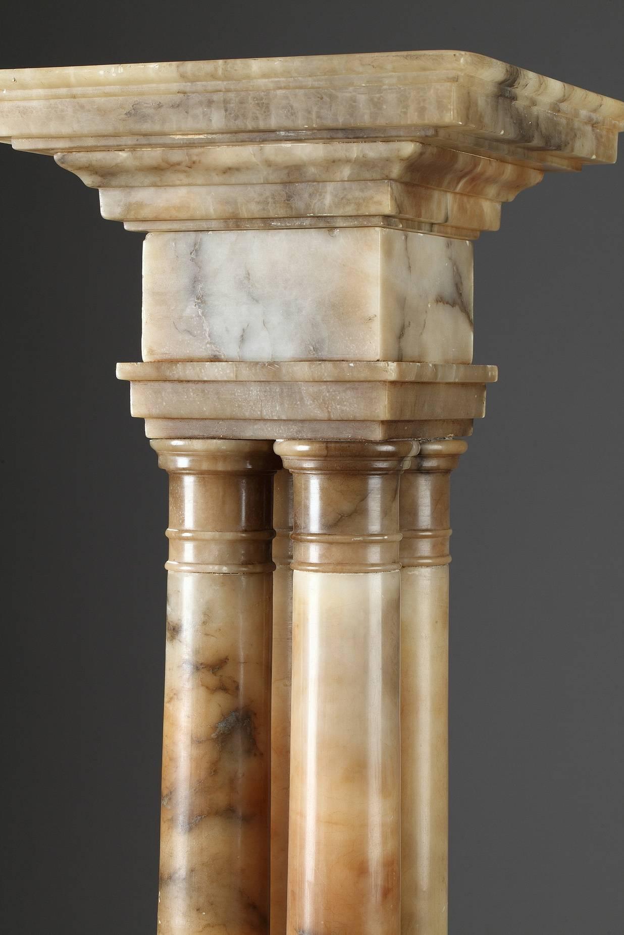 Napoleon III 19th Century Alabaster Display Column