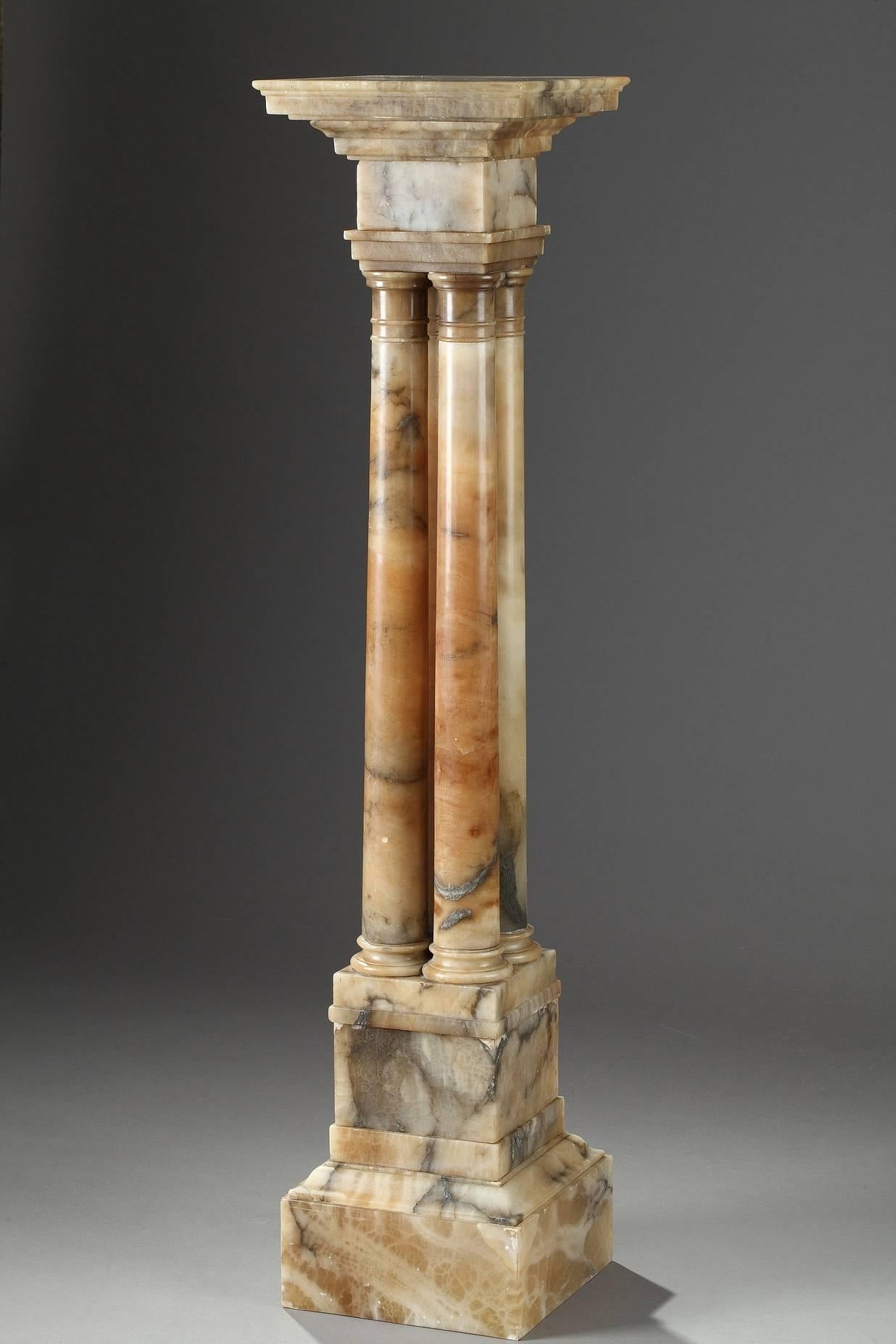 French 19th Century Alabaster Display Column