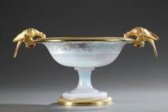 Early 19th Century Opaline Crystal Cup with Birds