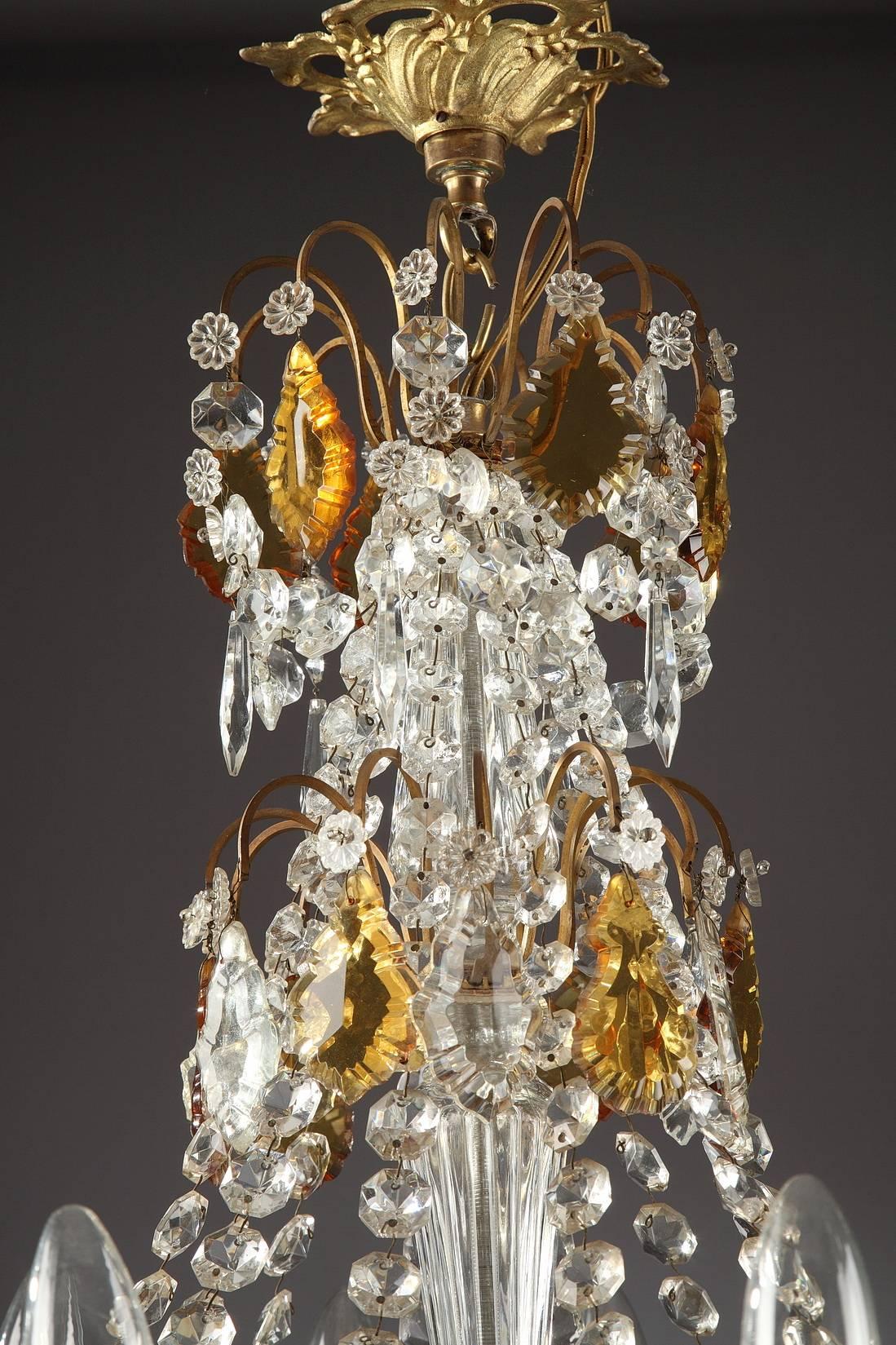 19th Century Napoleon III Crystal and Gilt Bronze Chandelier 2