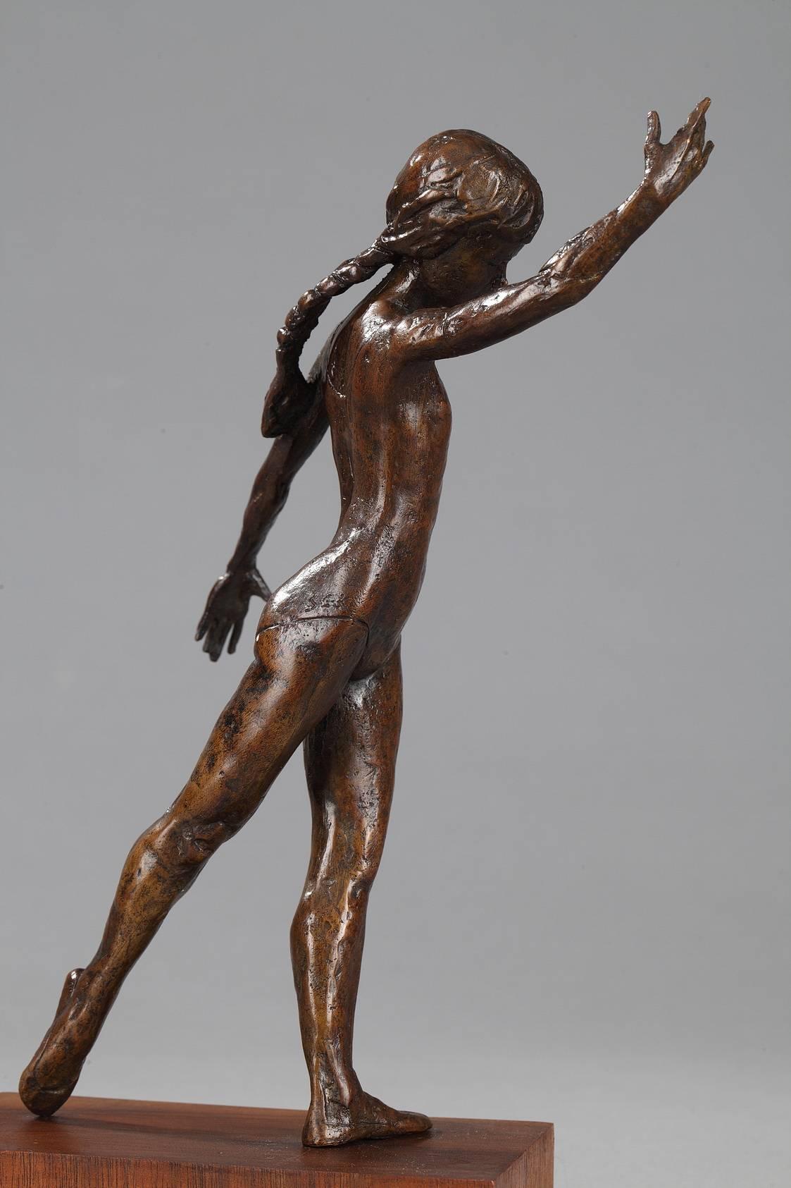 Patinated Bronze Figurine 