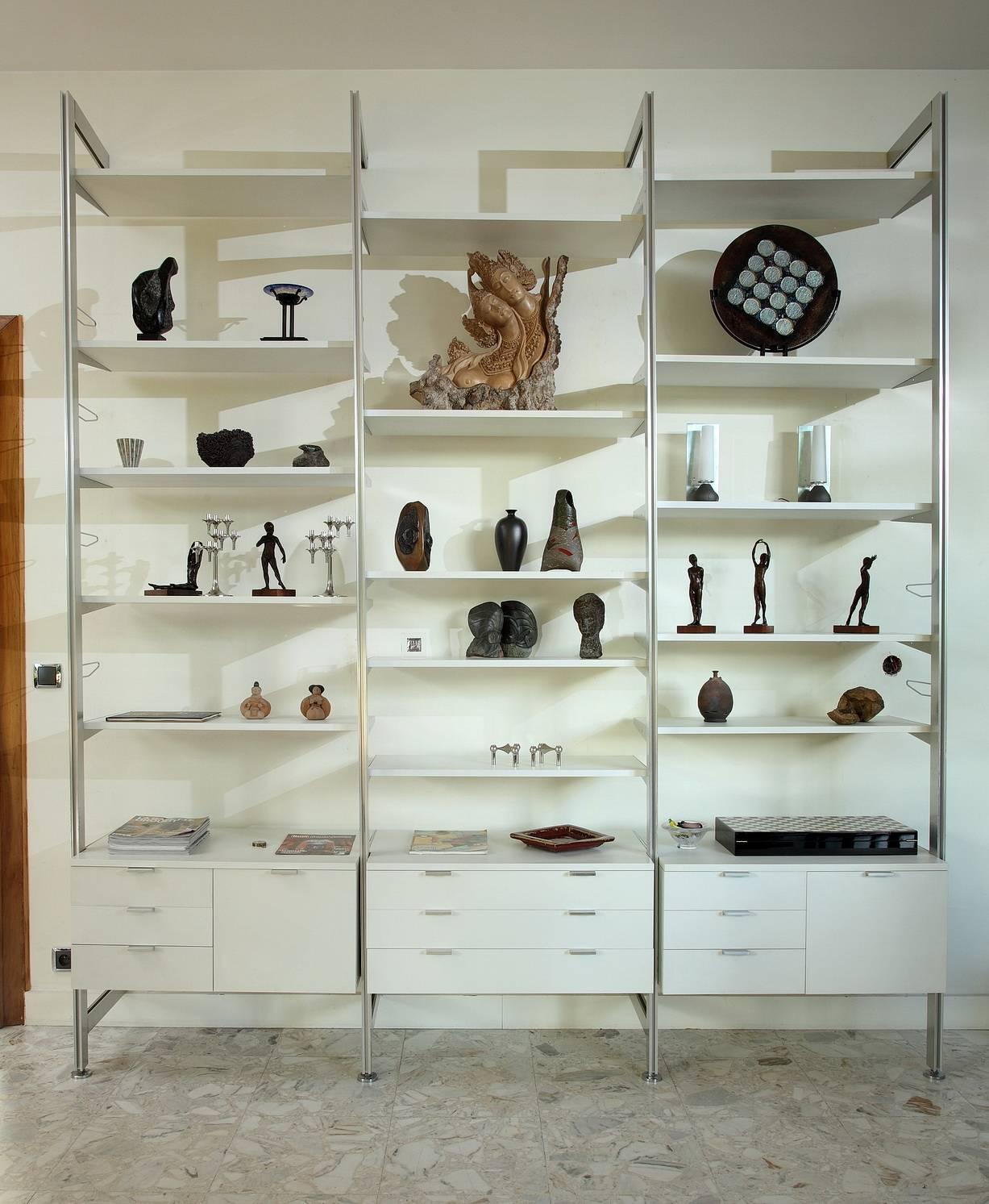 Stainless Steel CSS Modular Wall Unit, George Nelson for Herman Miller & Mobilier International