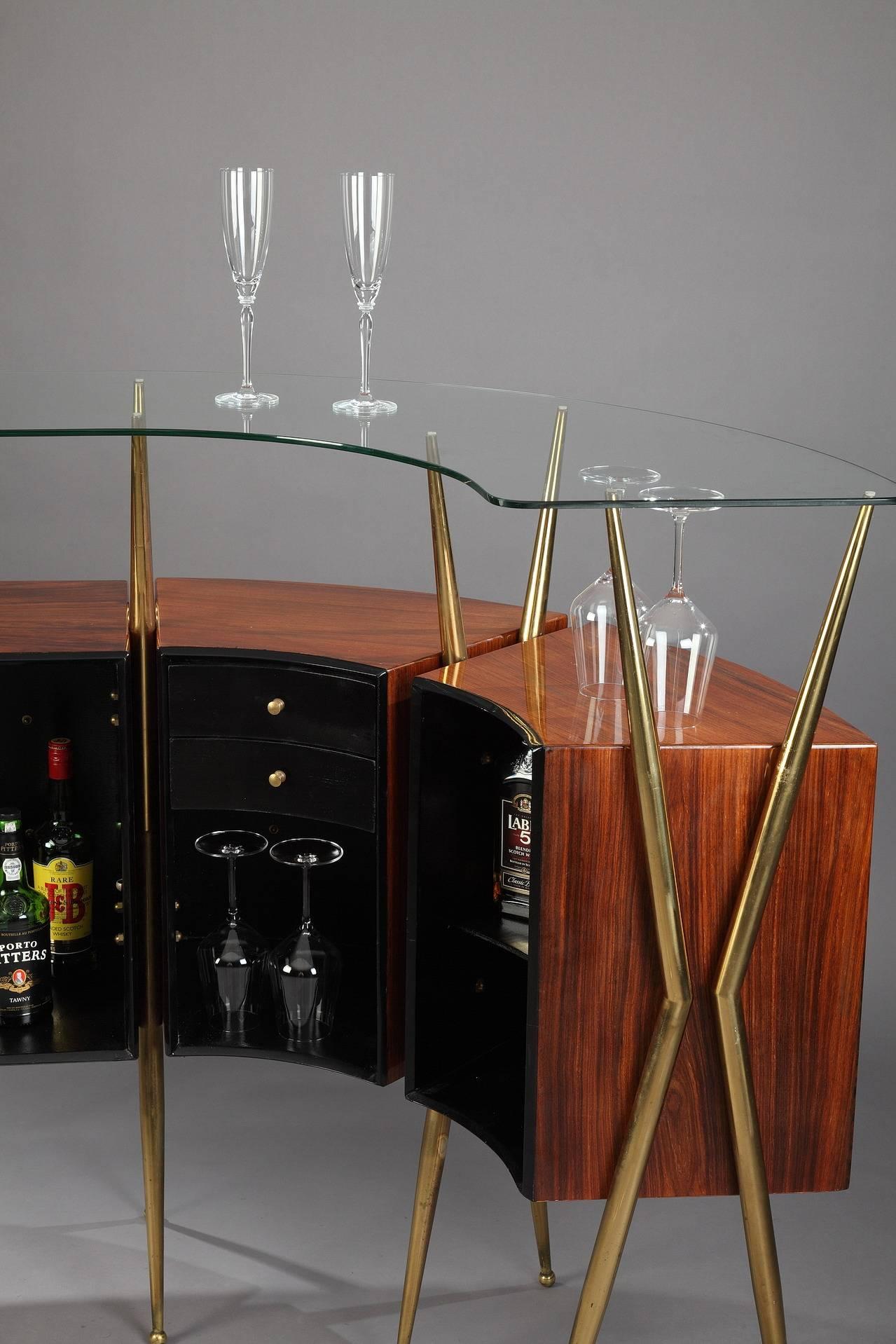 20th Century Mid-Century Italian Dry Bar in the Style of Gio Ponti