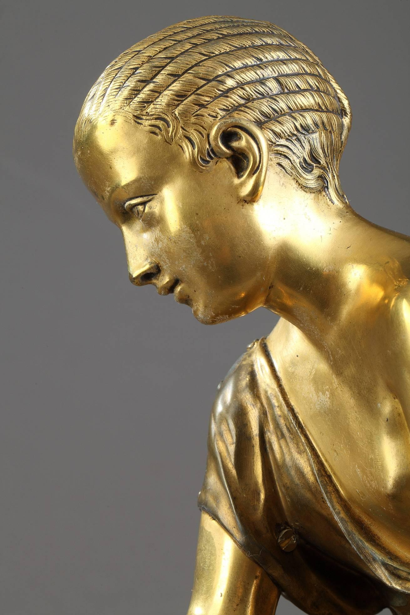 Gilt Late 19th Century Bronze Statue 