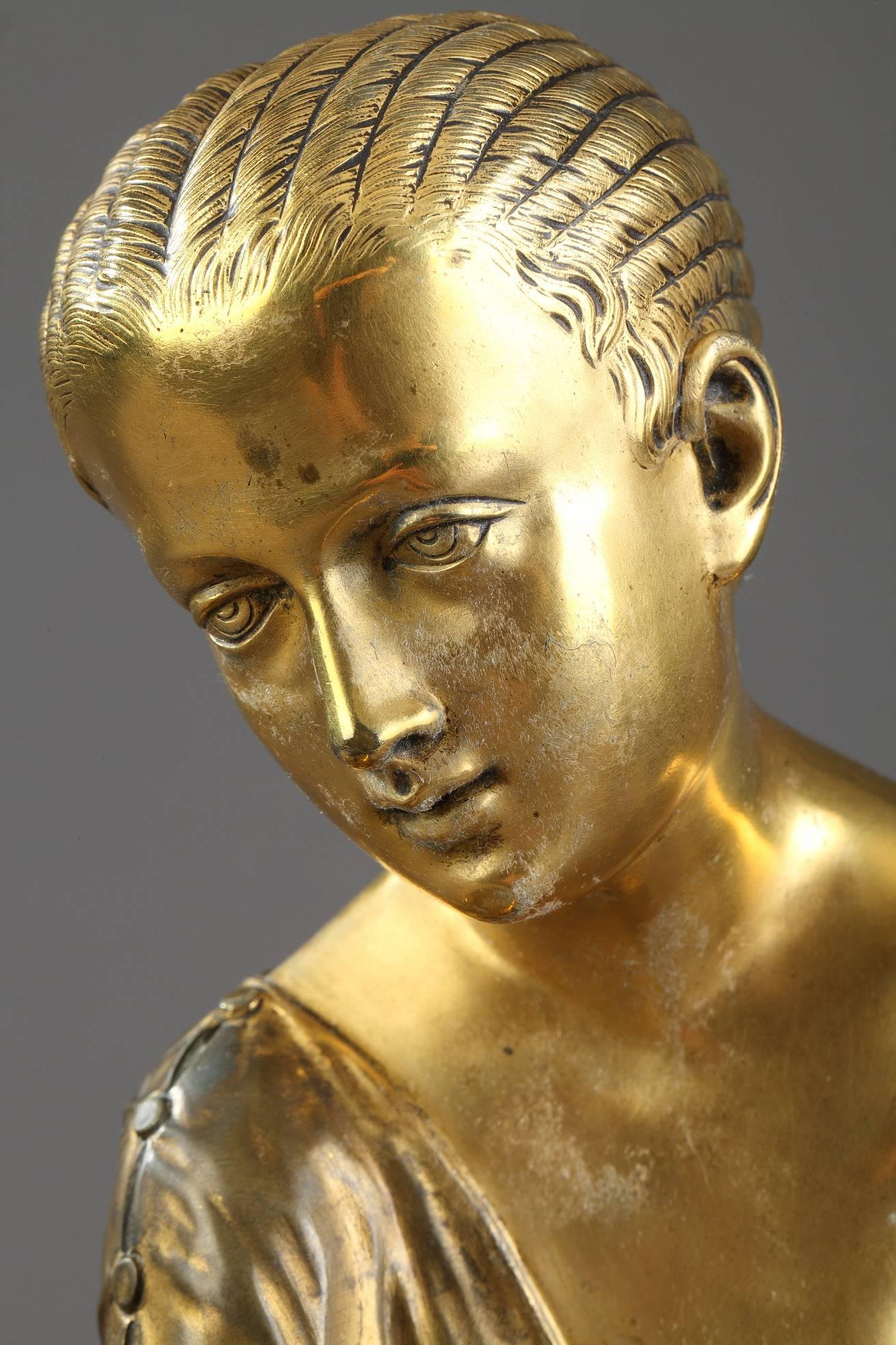 French Late 19th Century Bronze Statue 