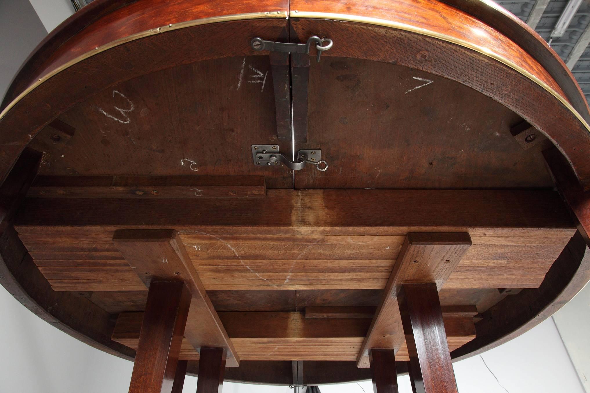 Late 18th Century Directoire Extendable Mahogany, Brass and Gilt Bronze Table 5