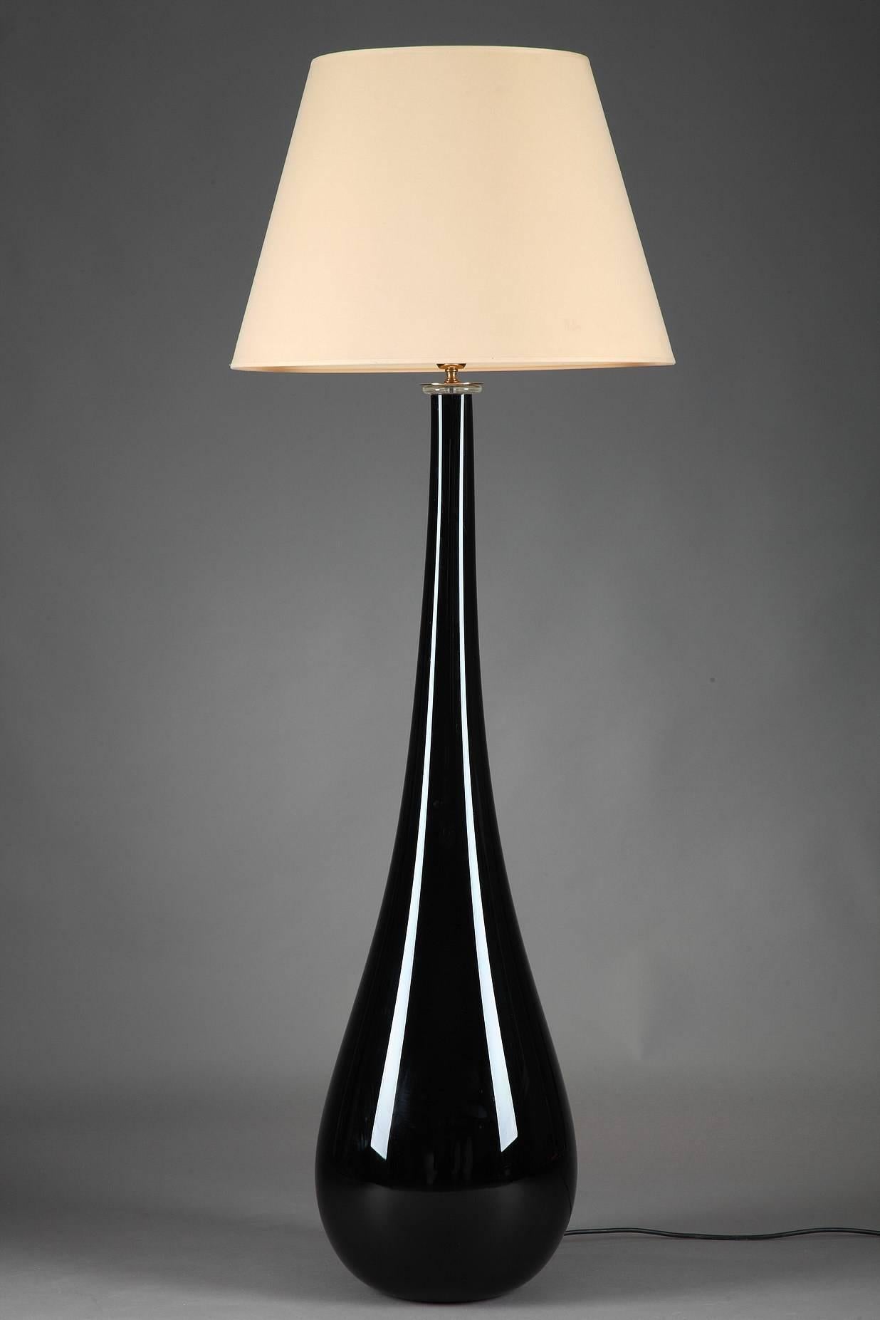 Mid-Century Modern Large 1970s Colored Glass Italian Lamp
