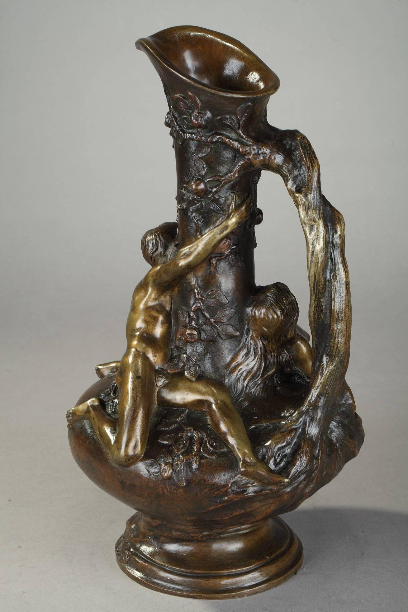 Art Nouveau Bronze Ewer 