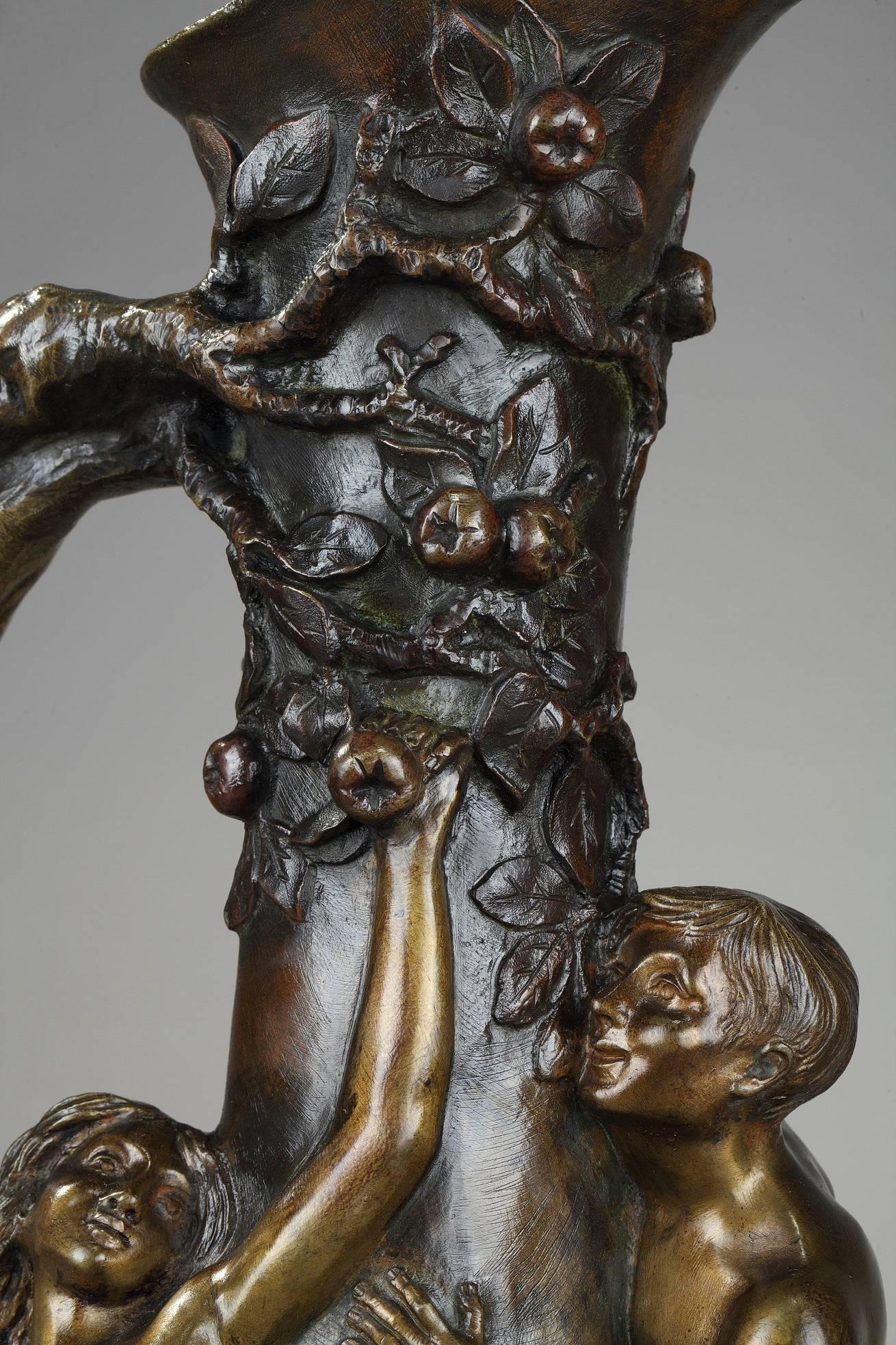 French Art Nouveau Bronze Ewer 