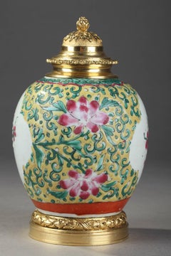 Gilt Bronze-Mounted Chinese Porcelain Jar by Maison Escalier de Cristal