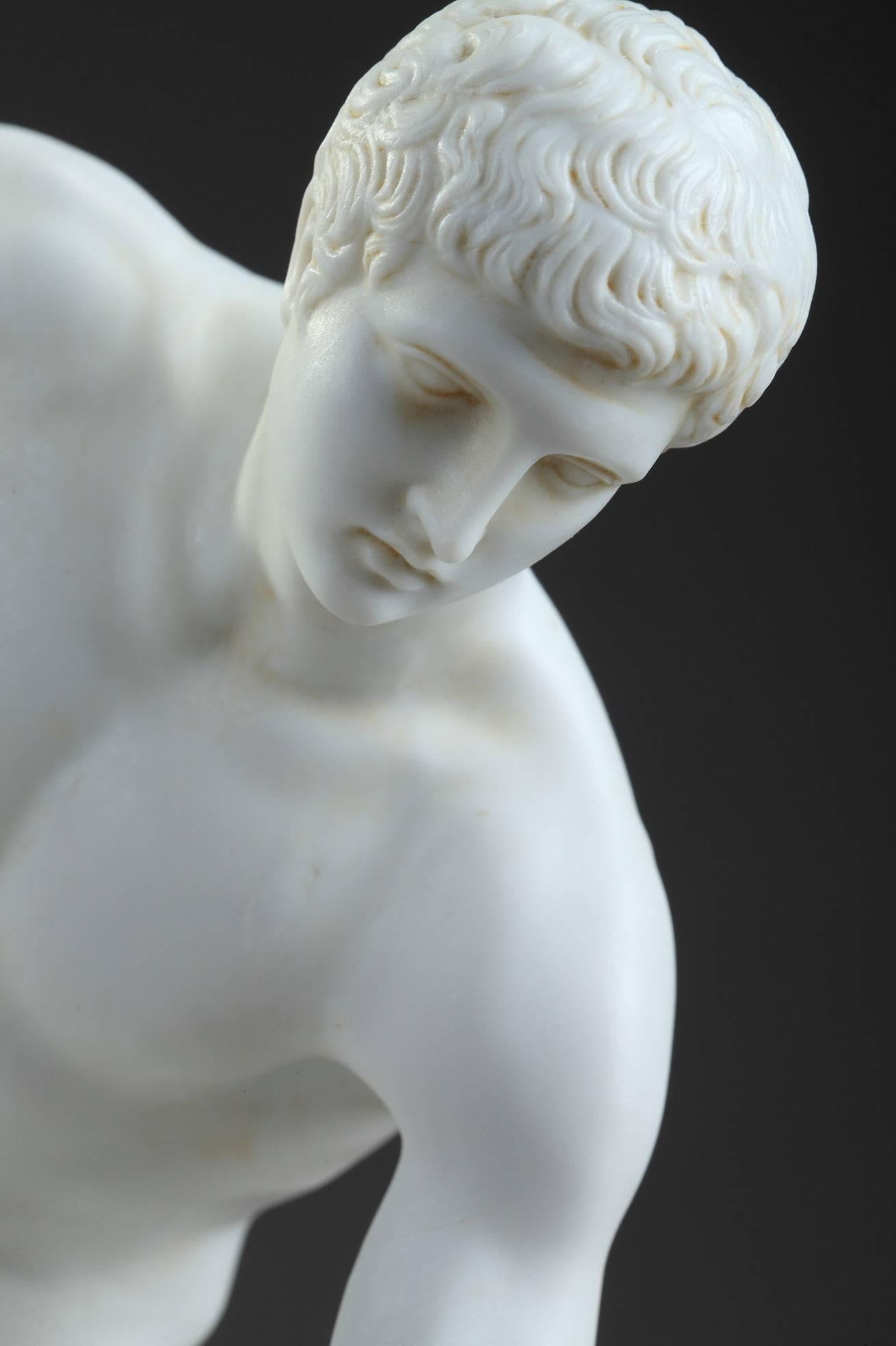 Classical Greek Late 19th Century Biscuit Discobolus After the Antique