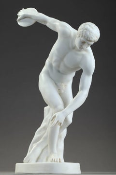 Late 19th Century Biscuit Discobolus After the Antique