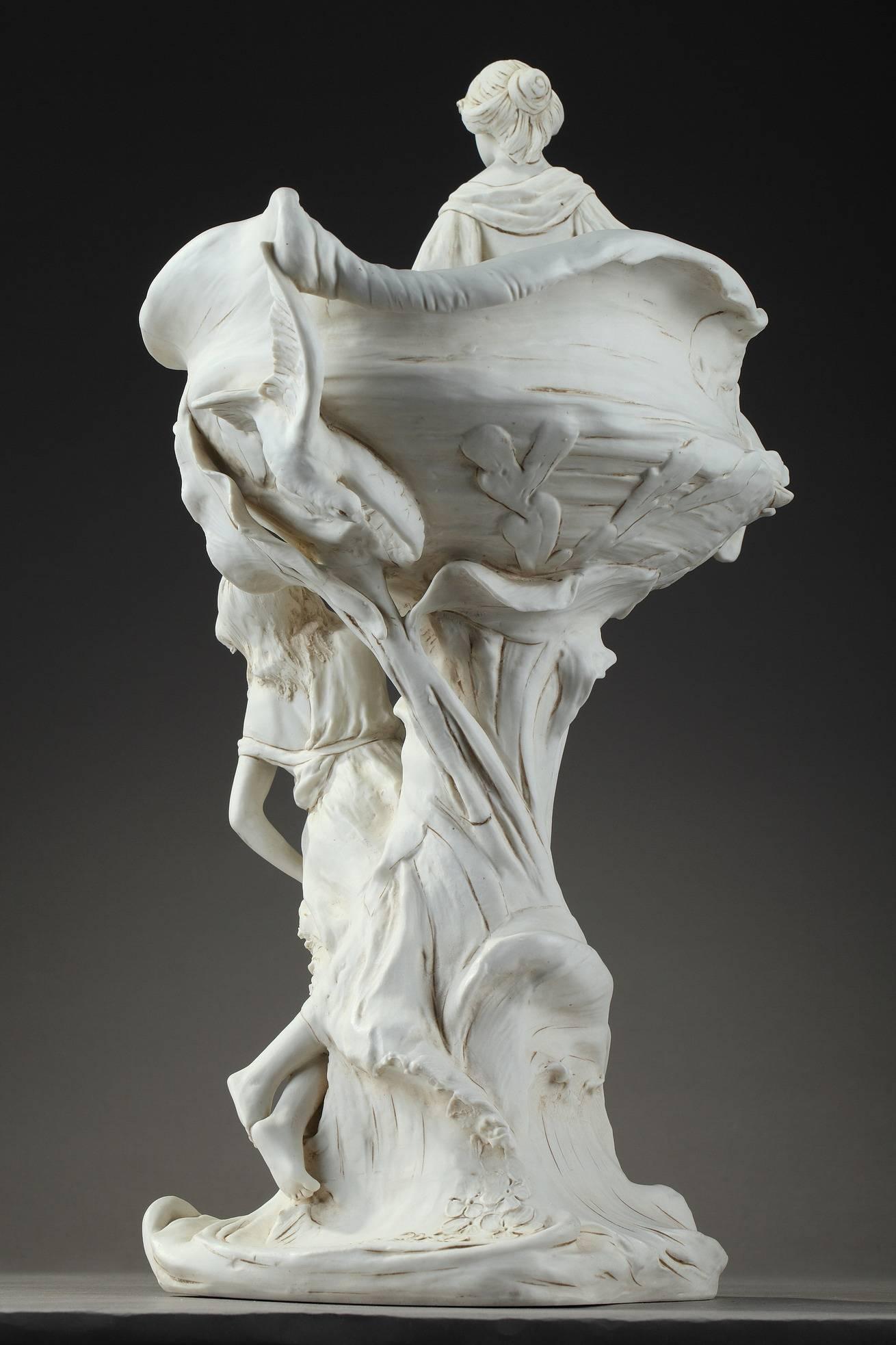Late 19th Century Art Nouveau Royal Dux Porcelain Centerpiece 4