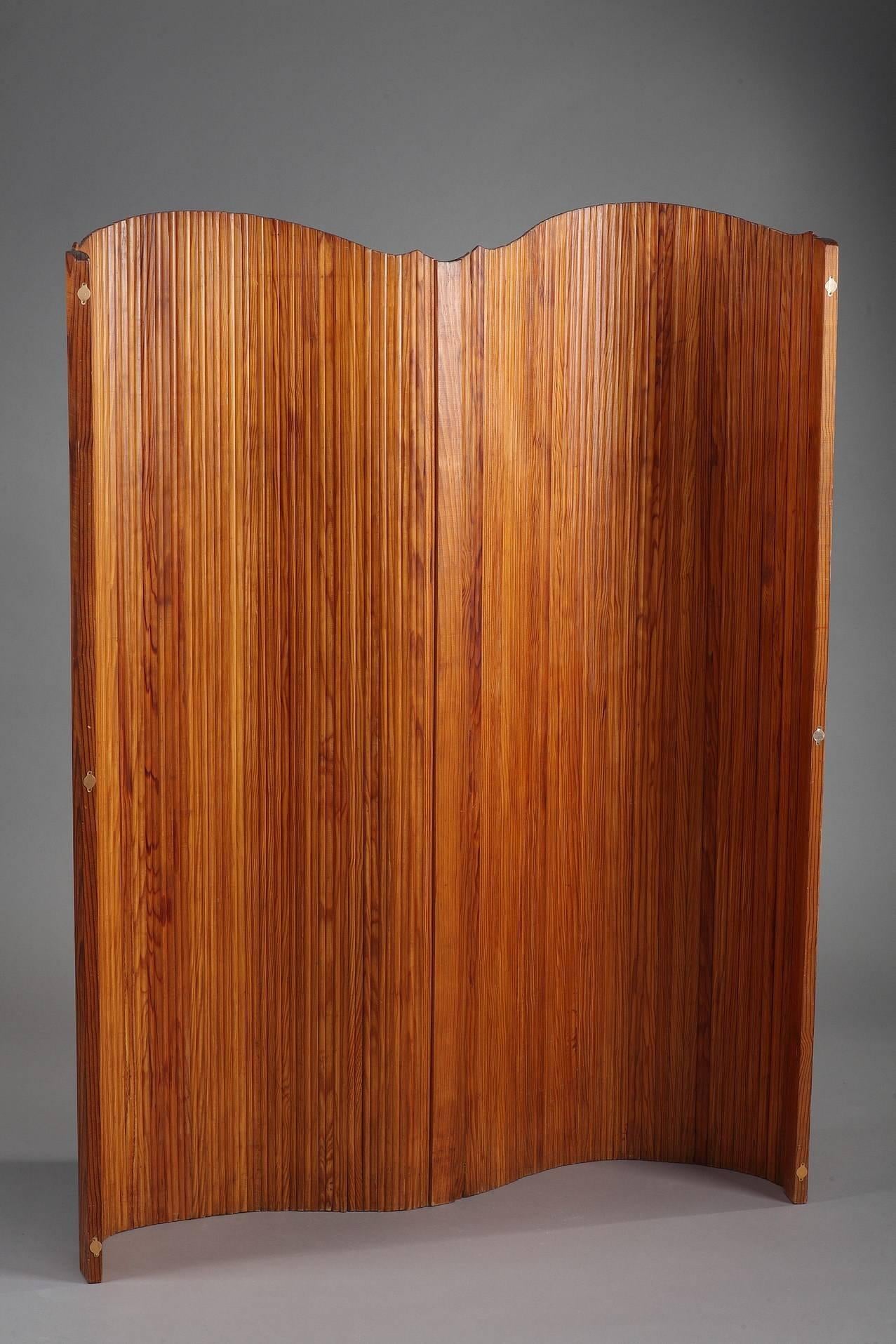 Wood Mid-20th Century Articulated Screen by Baumann, 1950s