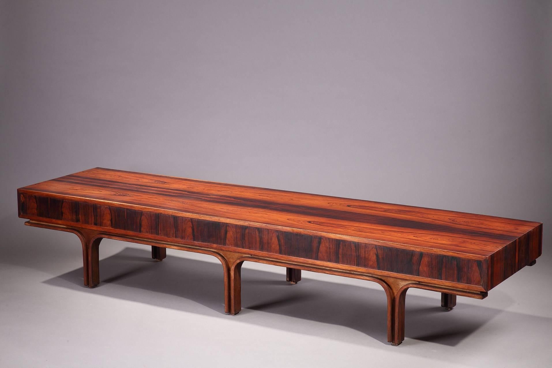 Rosewood Coffee Table by Gianfranco Frattini for Bernini, Italy