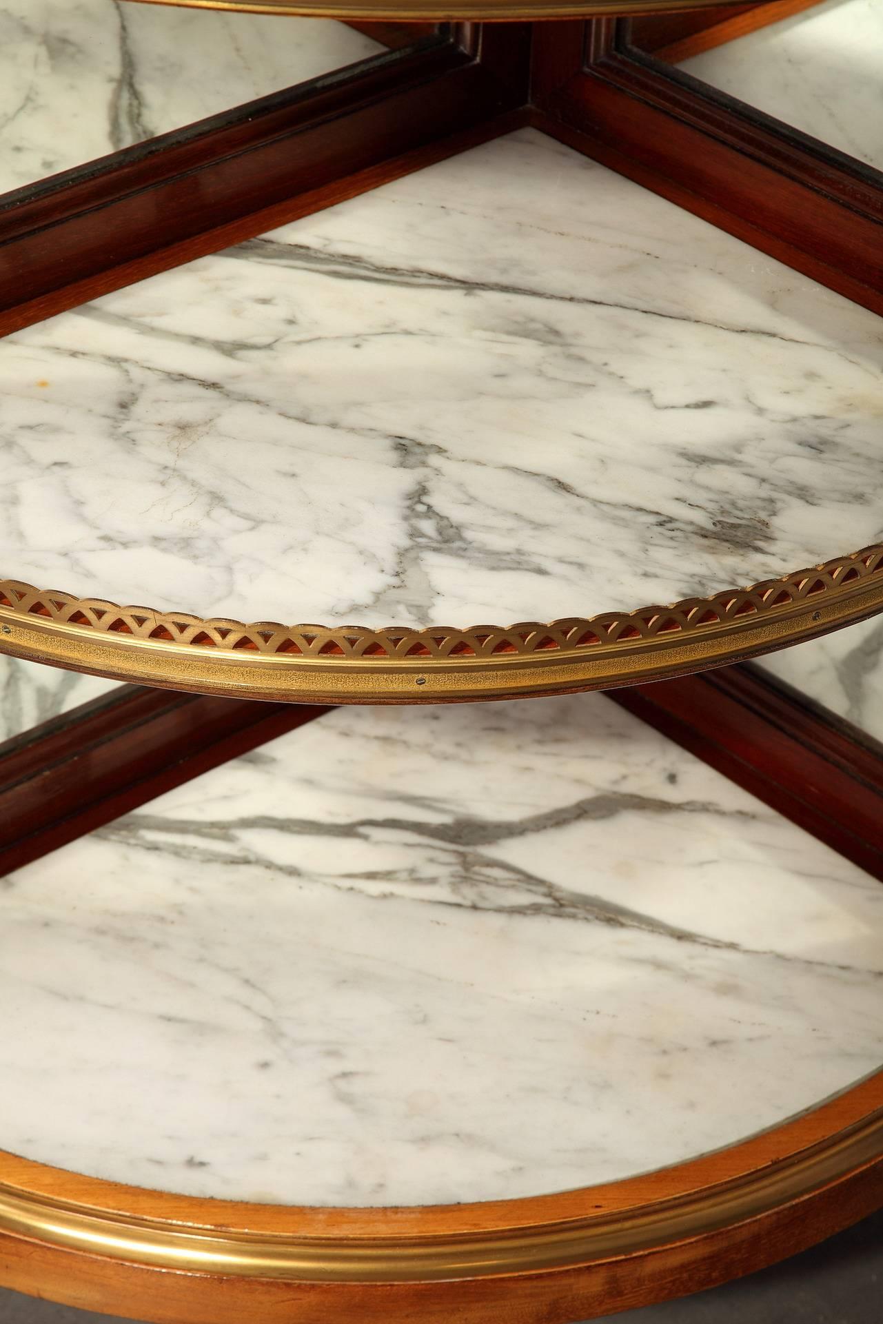 Marble Late 19th Century Louis XVI Style Dessert Console by Maison Krieger, Paris