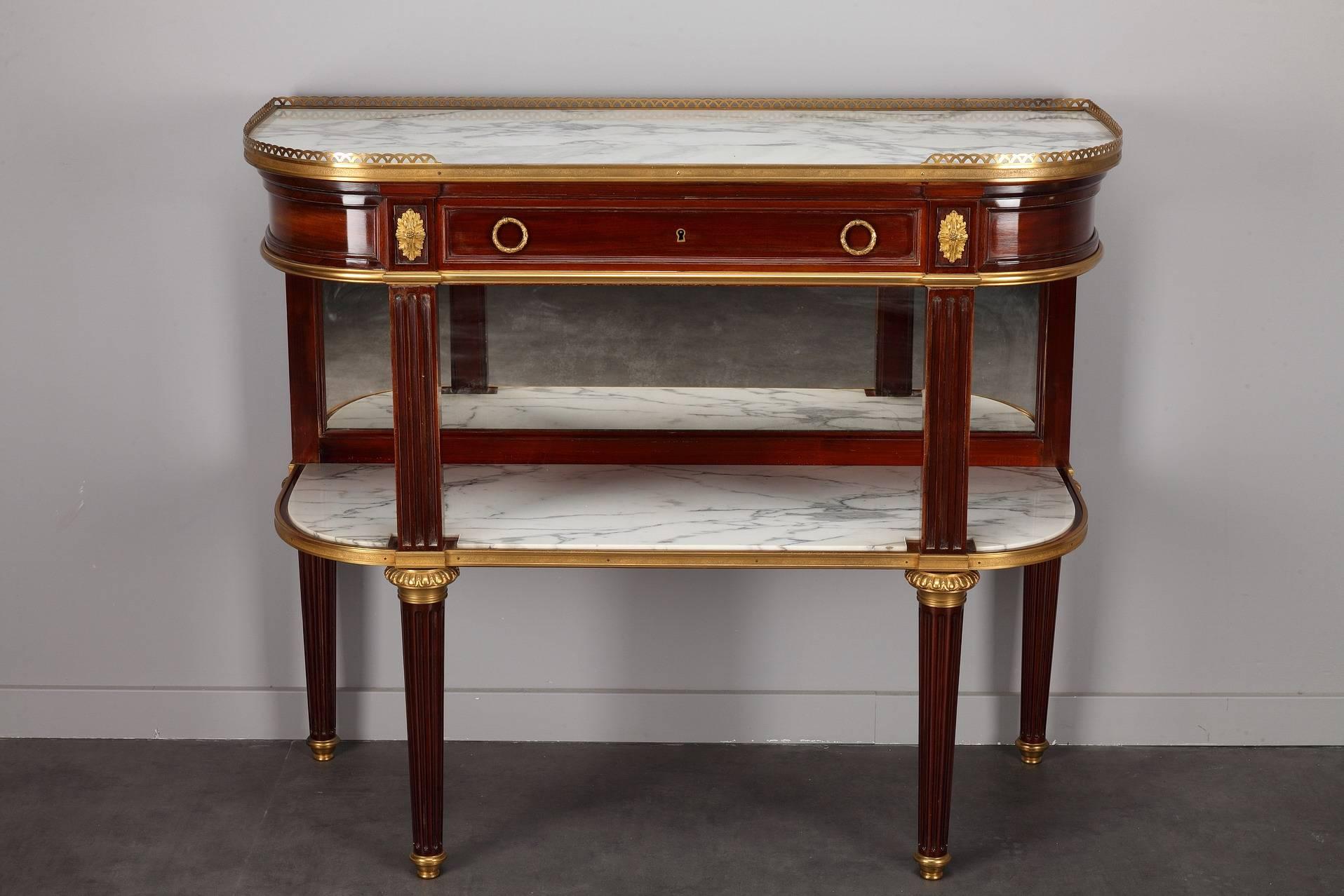 19th Century Pair of Louis XVI Style Dessert Consoles by Maison Krieger, Paris 5