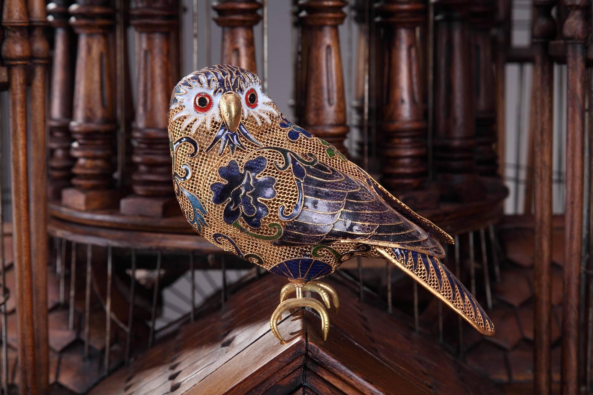 Early 20th Century Architectural Mahogany Cathedral Birdcage 2