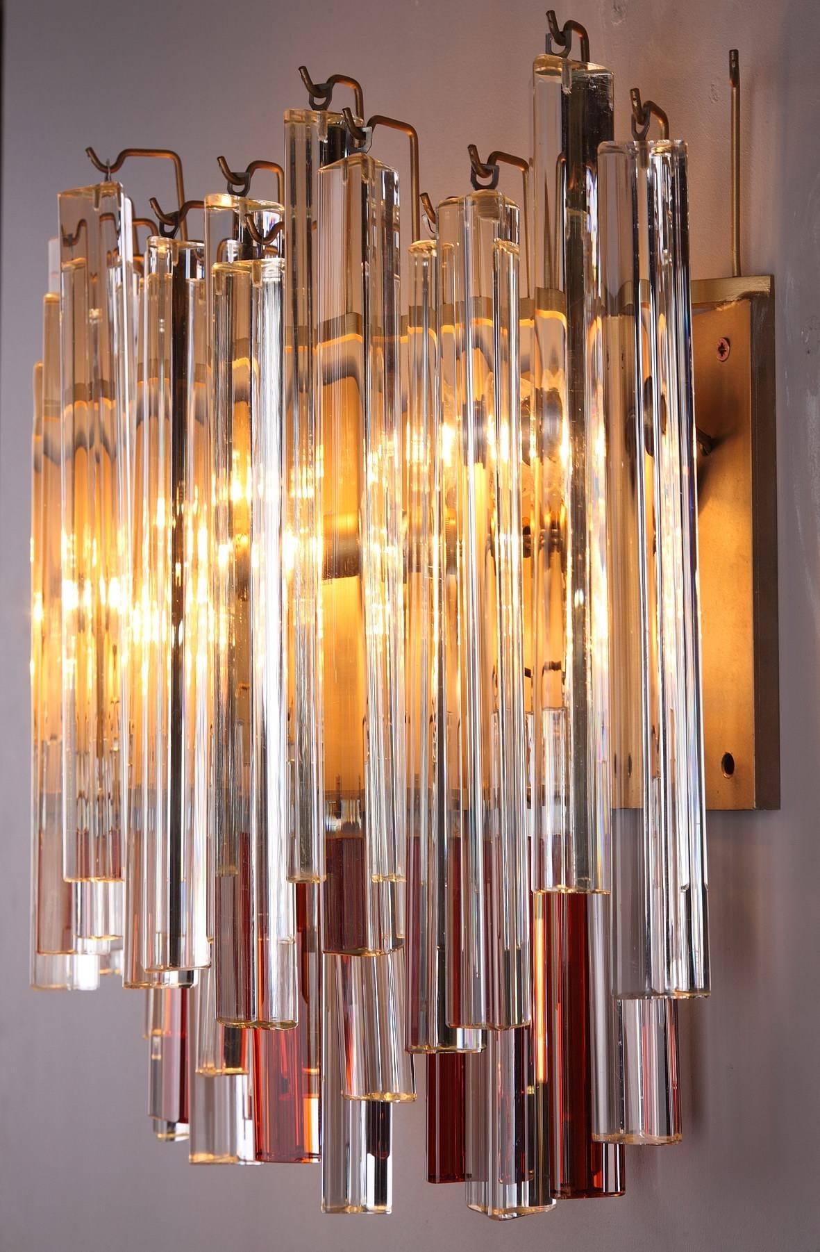 Metal 20th Century Triedre Wall Sconce by Maison Venini