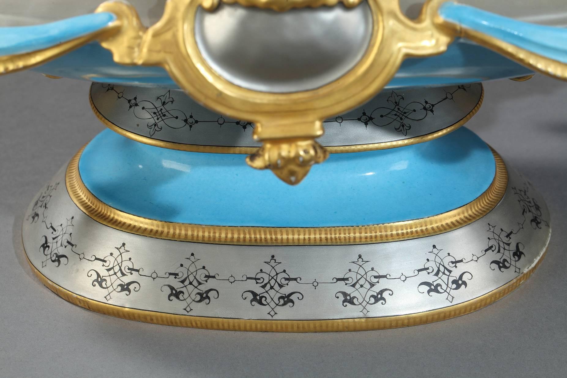 Large 19th Century Napoleon III Porcelain Jardinière 2