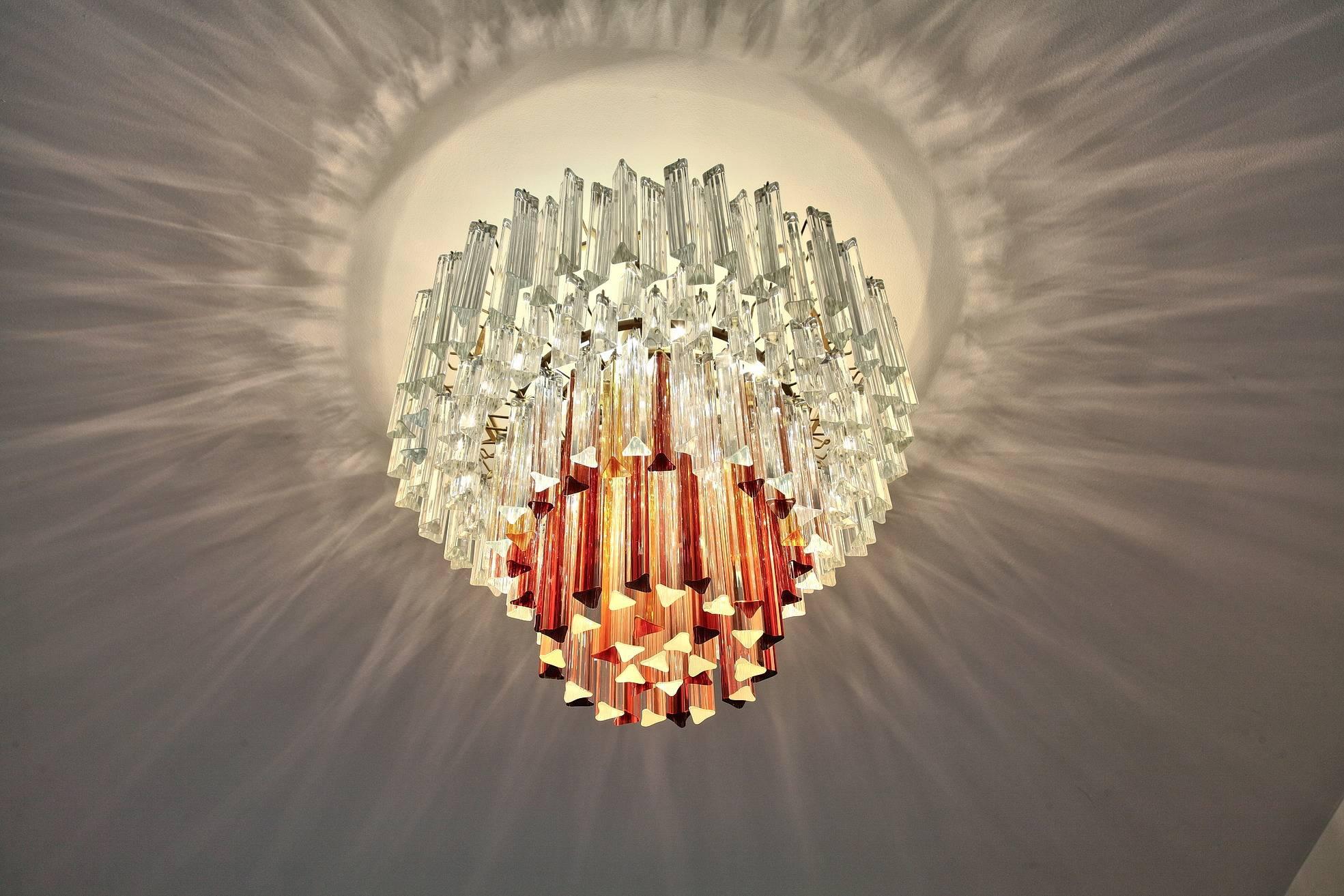 Italian 20th Century Murano Glass Ceiling Lamp by Paolo Venini