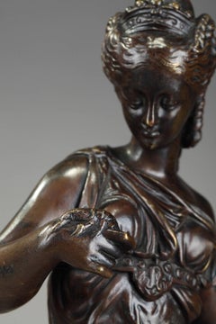 Clock Fisherwoman with Shrimp by Paul Dubois and René Wallerand
